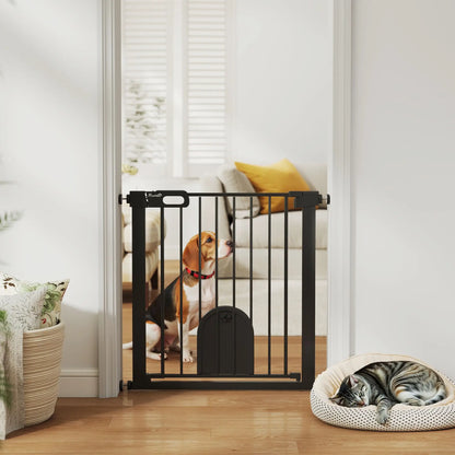30"-32" Extra Wide Pet Gate, Small Door, 30"H, Black Houses, Kennels & Pens at Gallery Canada