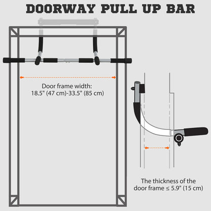 Doorway Pull-Up Bar, Home Fitness Horizontal Chin-Up Bar, Grey Strength Training Equipment at Gallery Canada
