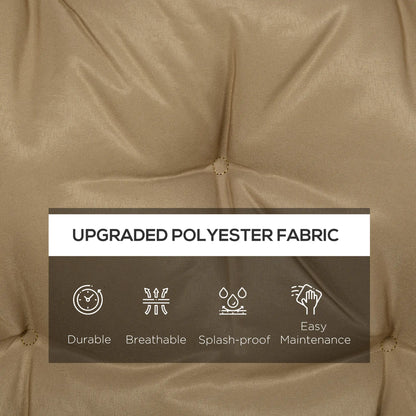 Porch Swing Cushion, Garden Bench Cushion with Backrest, Non-Slip 3-Seater, 59.1" x 38.6", Khaki Patio Chair Cushions at Gallery Canada