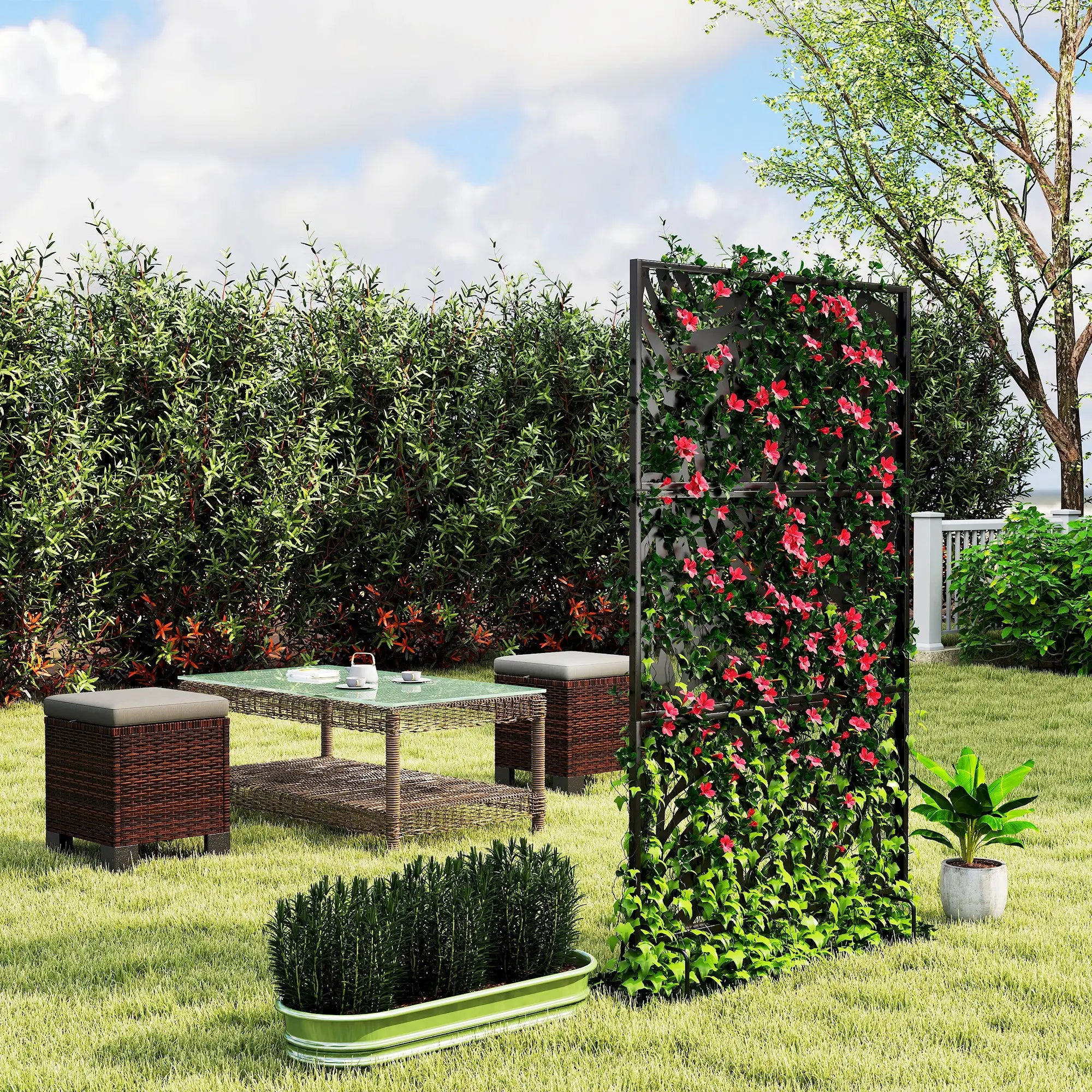 Metal Outdoor Privacy Screen, 72