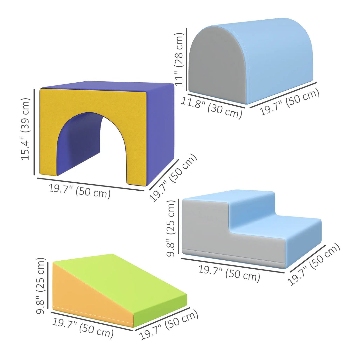 4 Piece Foam Play Set, Toddlers and Children, Dark Baby Gym & Playmats at Gallery Canada