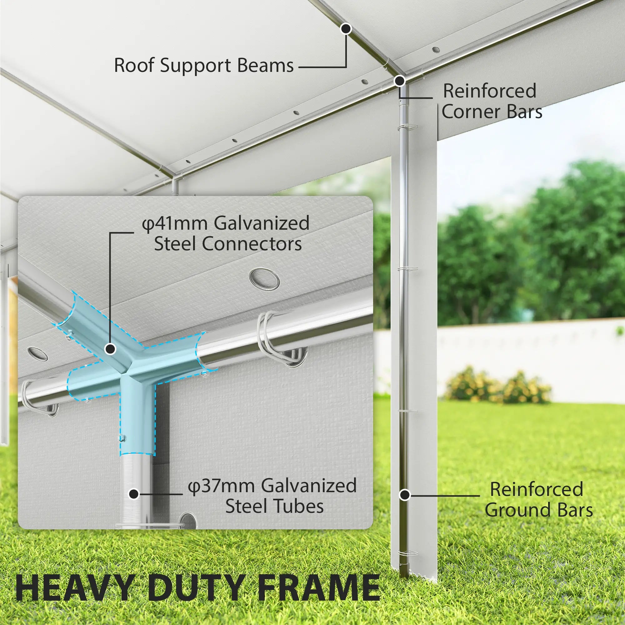 20' x 40' Party Tent, Outdoor Canopy With 12 Removable Windows Canopy Tents at Gallery Canada