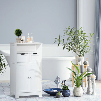 Freestanding Bathroom Cabinet, Adjustable Shelf, Drawers, Small, White Bathroom Cabinets at Gallery Canada
