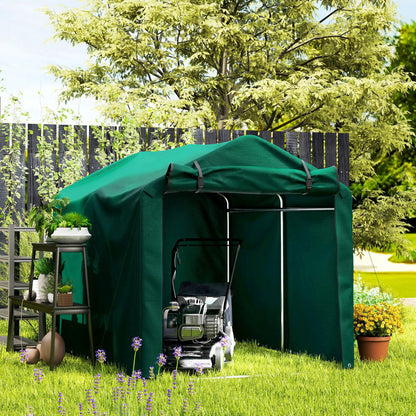 Outdoor Storage Shed, UV Resistant Bike Tent, Roll-up Door, Dark Green Sheds at Gallery Canada