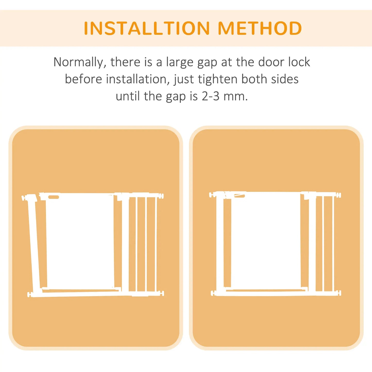 29.5"-40.6" Metal Pet Gate, Auto Closing Door, Double Locking, White Houses, Kennels & Pens at Gallery Canada