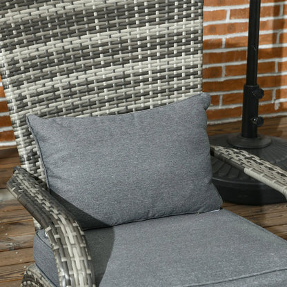 Wicker Adirondack Chair, Outdoor PE Rattan, w/ Cushions, Grey Patio Chairs at Gallery Canada