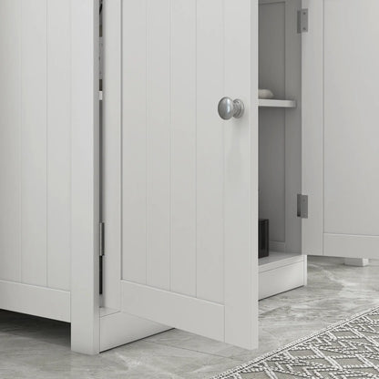 Under Sink Bathroom Cabinet, 2 Doors with Shelf, White Bathroom Cabinets at Gallery Canada