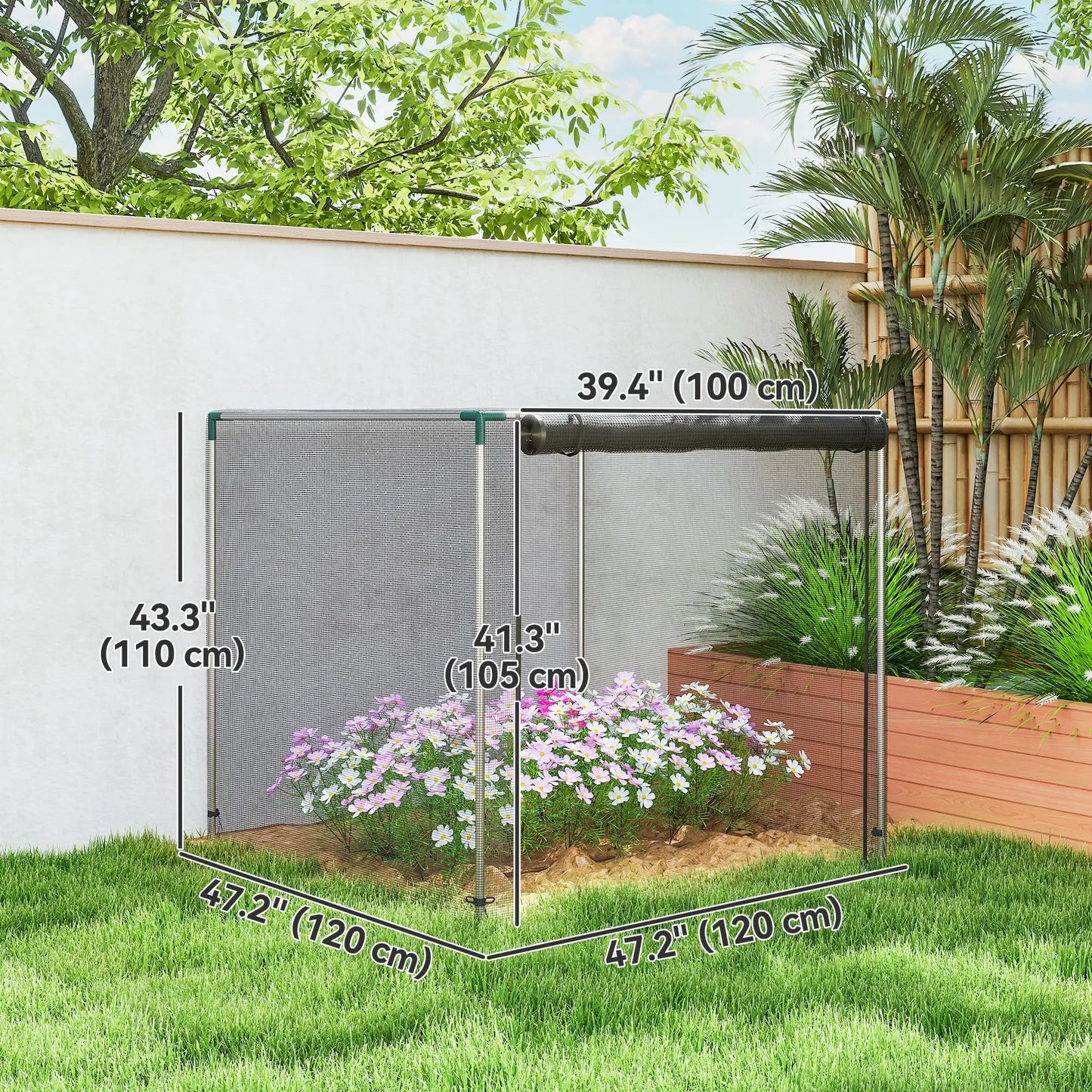 Cage de culture en acier galvanisé, tente pour plantes, 4' x 4', noir