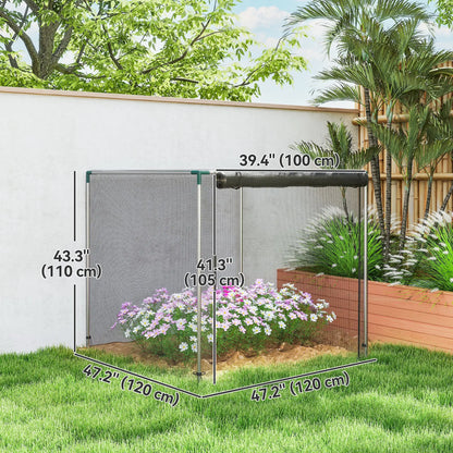 Cage de culture en acier galvanisé, tente pour plantes, 4' x 4', noir