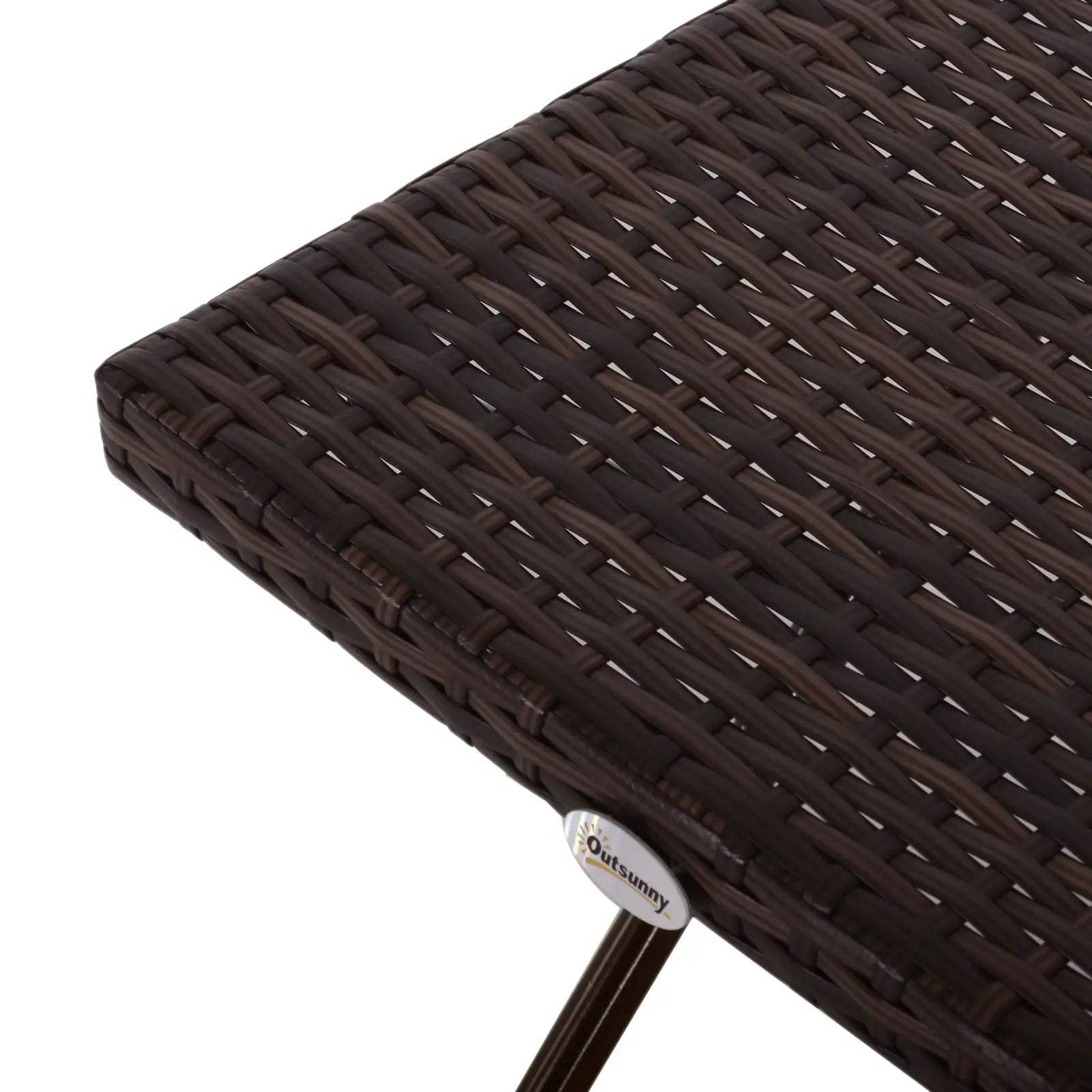 Outdoor PE Rattan Coffee Table, 15.75"x15.75"x15.75", Brown Coffee Tables at Gallery Canada