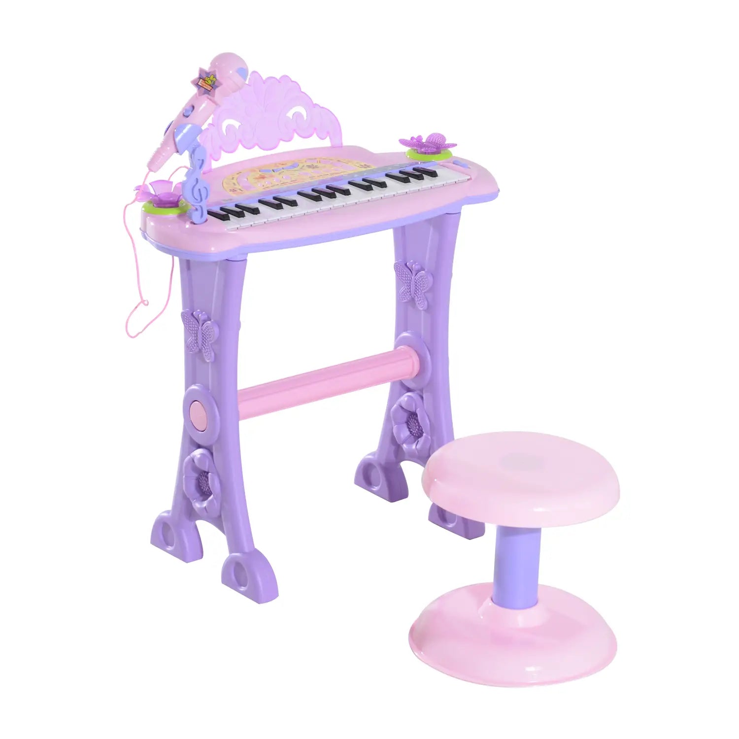 Kids Piano, 32 Keys, Electronic Keyboard with Microphone, Pink Electronic Musical Pianos at Gallery Canada
