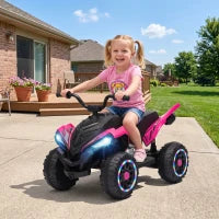 12V Kids ATV, Rear Suspension, 2.2 MPH, Light-Up Wheels, Red