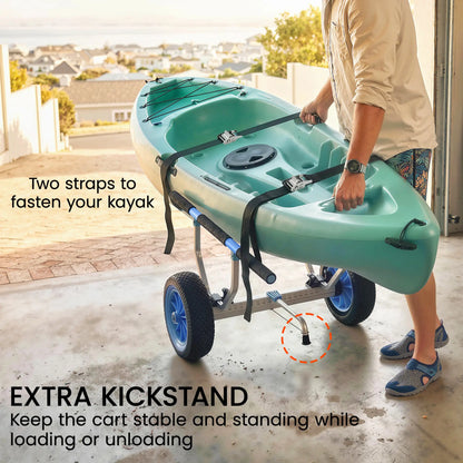 Kayak Cart Dolly, Adjustable Width, Sky Blue Kayak Carts at Gallery Canada