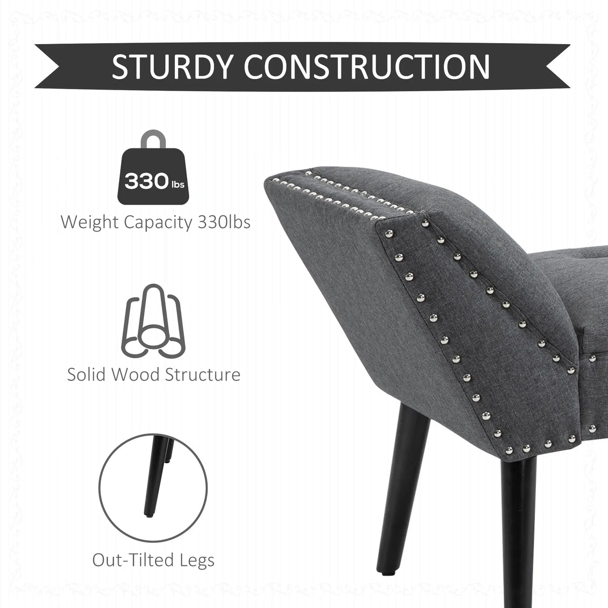 Modern Upholstered Bench, Bedroom Hallway Bench, Arms Nailhead Trim Storage Ottomans & Benches at Gallery Canada