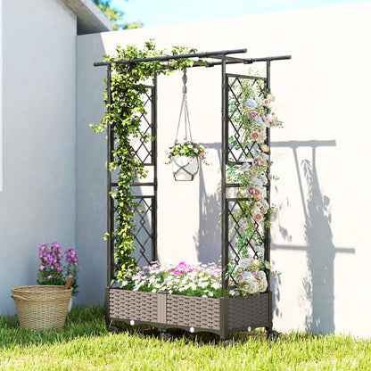 Raised Garden Bed With Arch Trellis, On Wheels, For Climbing Plants Raised Garden Beds at Gallery Canada