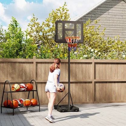 Portable Basketball Hoop, 4.6-10ft with Wheels, 43" Backboard, for Teenagers Youth Adults Basketball at Gallery Canada