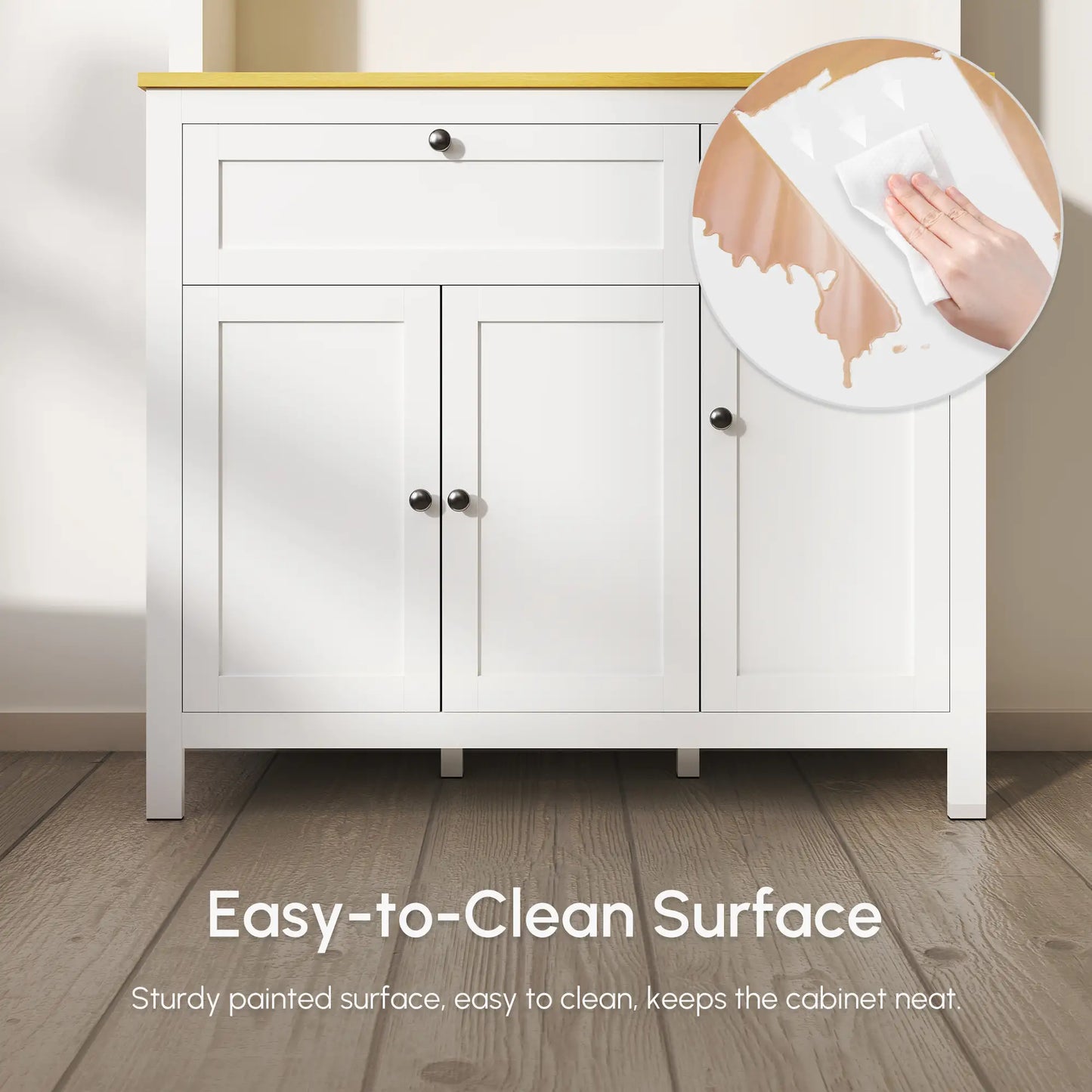 5-Door Kitchen Pantry Cabinet, Freestanding Storage Cabinet Cupboard with Adjustable Shelves, 71" Kitchen Pantry Cabinets at Gallery Canada