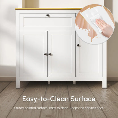 5-Door Kitchen Pantry Cabinet, Freestanding Storage Cabinet Cupboard with Adjustable Shelves, 71" Kitchen Pantry Cabinets at Gallery Canada