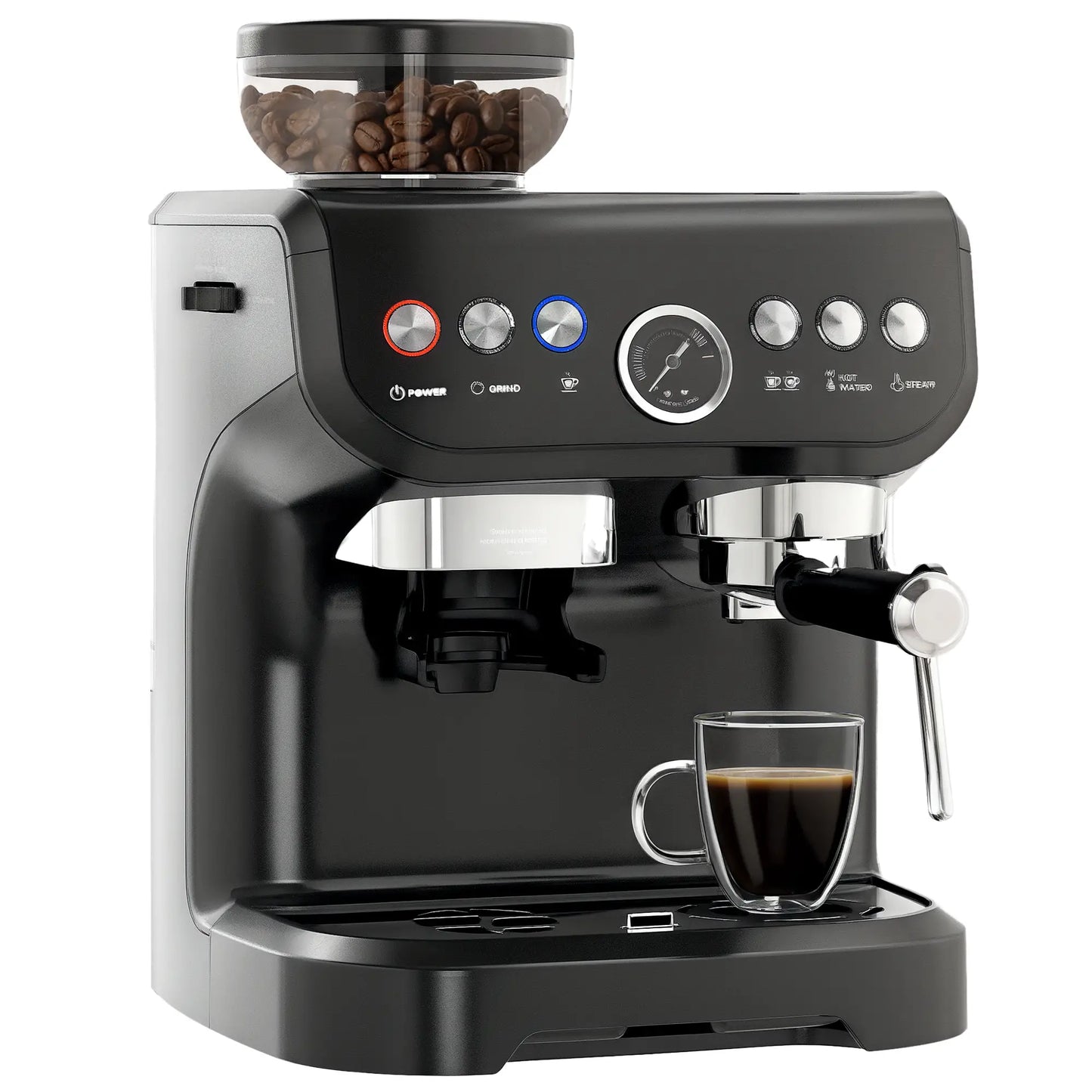 15 Bar Espresso Machine With Milk Frother & Grinder Small Kitchen Appliances at Gallery Canada