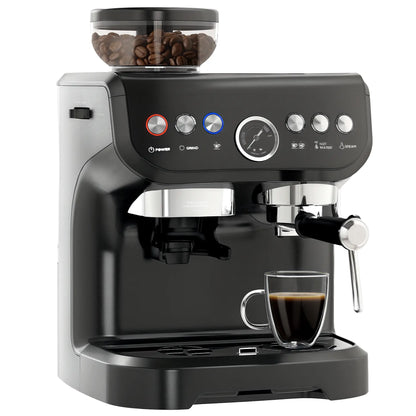 15 Bar Espresso Machine With Milk Frother & Grinder Small Kitchen Appliances at Gallery Canada
