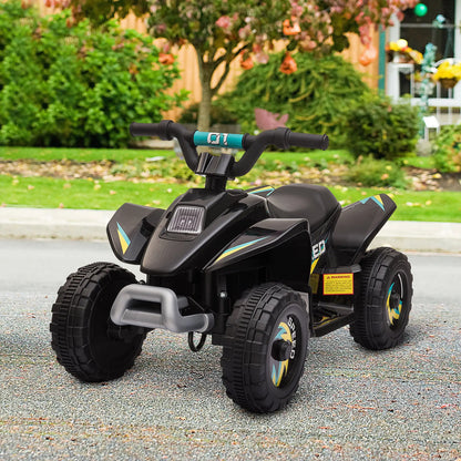 Kids Ride on ATV, 6V Battery Powered, for 18-36 Months, Black