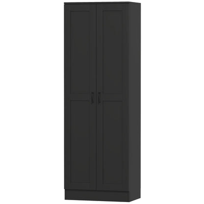 69" Tall Pantry Cabinet, Adjustable Shelves, Soft Close Doors, Black Kitchen Pantry Cabinets Black at Gallery Canada
