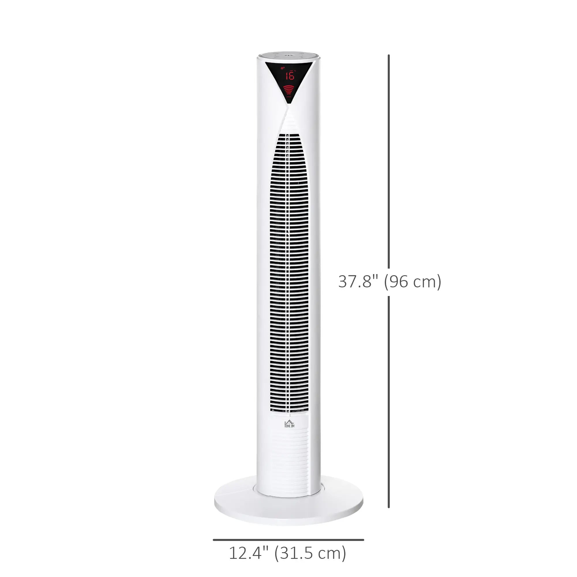 Freestanding Tower Fan, 3 Speed, 12h Timer, Oscillating, LED Panel, Remote, White Tower Fans at Gallery Canada