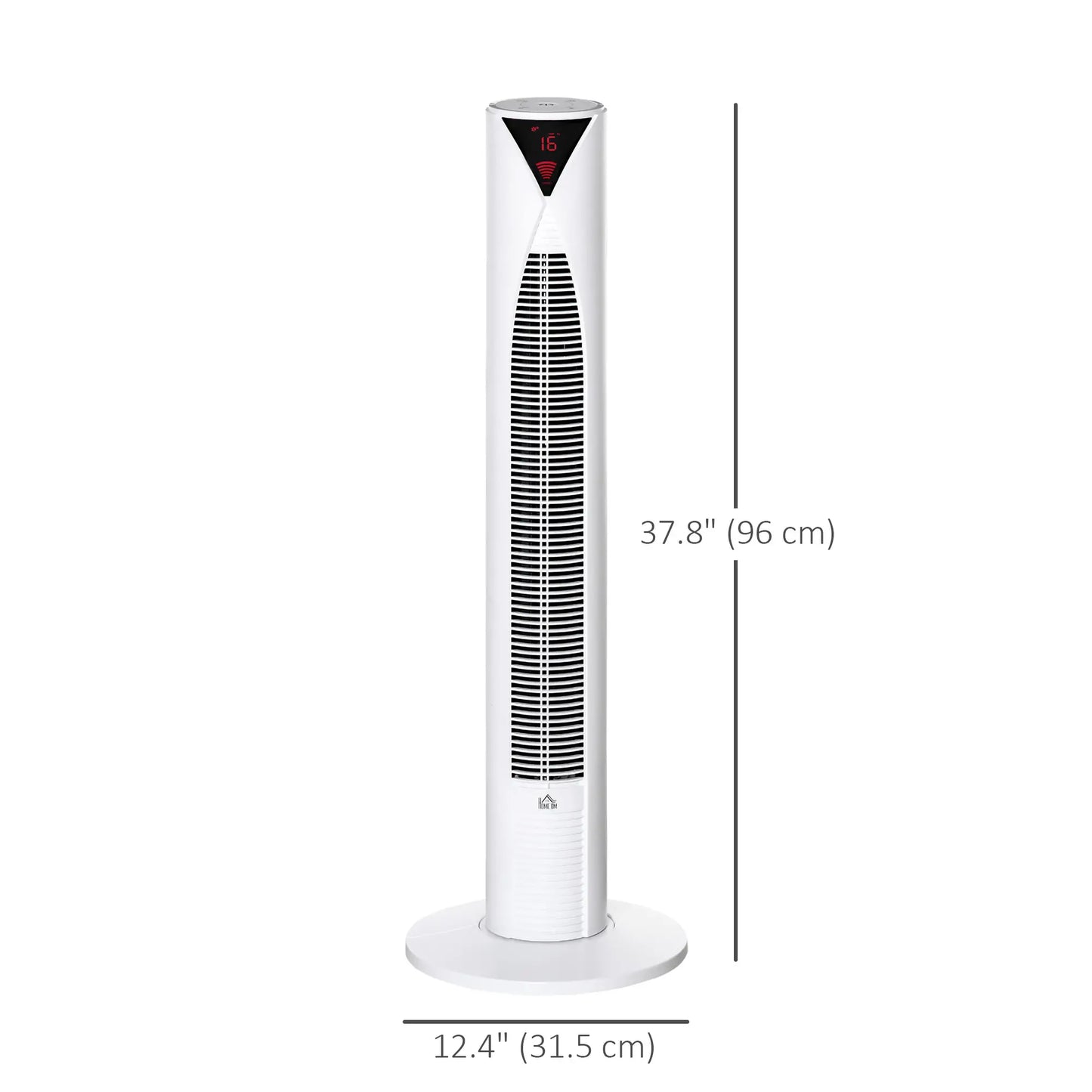 Freestanding Tower Fan, 3 Speed, 12h Timer, Oscillating, LED Panel, Remote, White Tower Fans at Gallery Canada