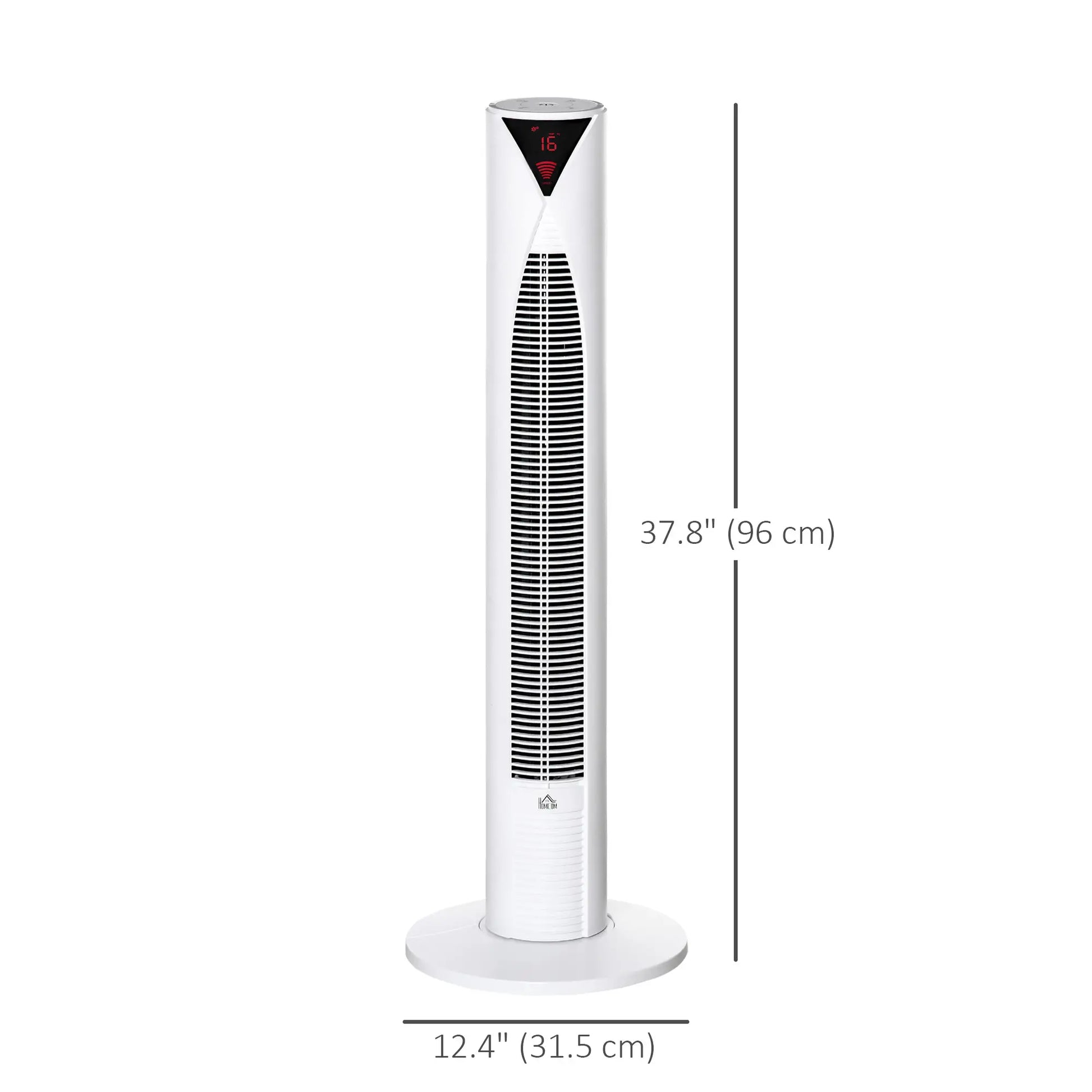 Freestanding Tower Fan, 3 Speed, 12h Timer, Oscillating, LED Panel, Remote, White Tower Fans at Gallery Canada