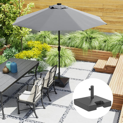 Heavy Duty Outdoor Umbrella Base with Wheels, Holds 73lbs, Black Umbrella Bases at Gallery Canada