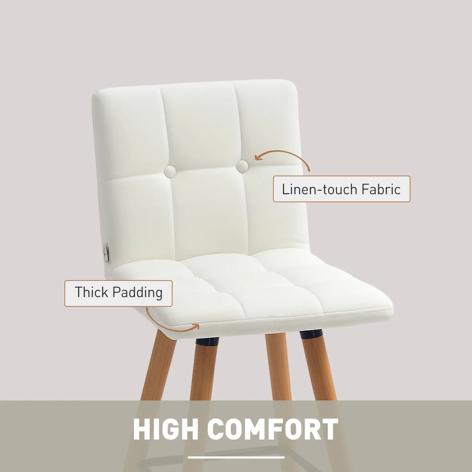 Modern Bar Stools Set of 2, 38