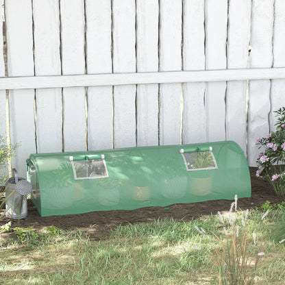 Portable Mini Greenhouse, 7' x 3' x 2', Steel Frame With 5 Mesh Windows, Green Mini Greenhouses at Gallery Canada