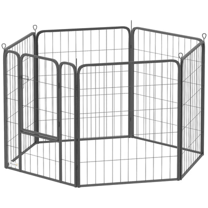 6 Panels Heavy Duty Dog Playpen, 31.5" Height, Portable Foldable