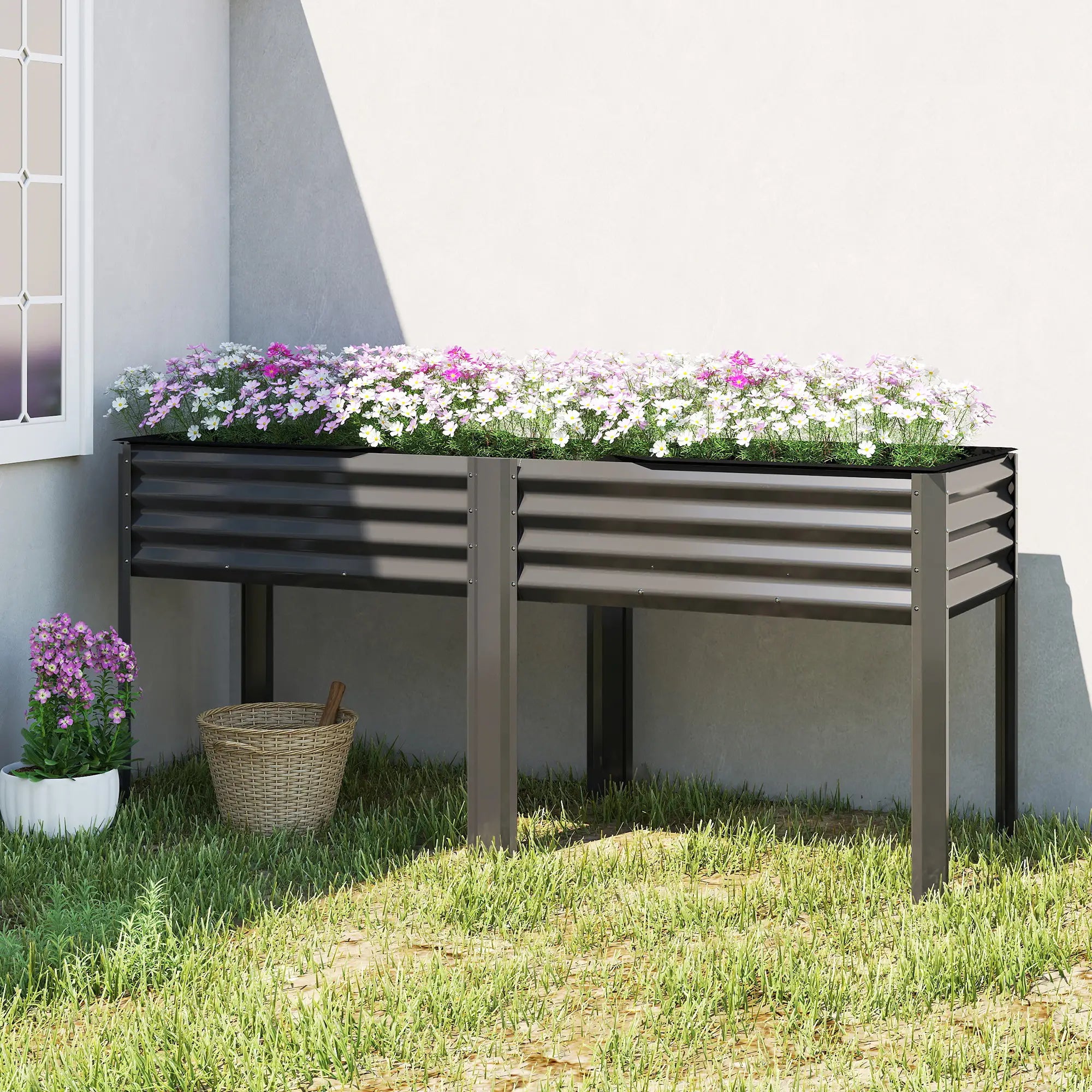 Galvanized Raised Garden Bed With Legs, 71