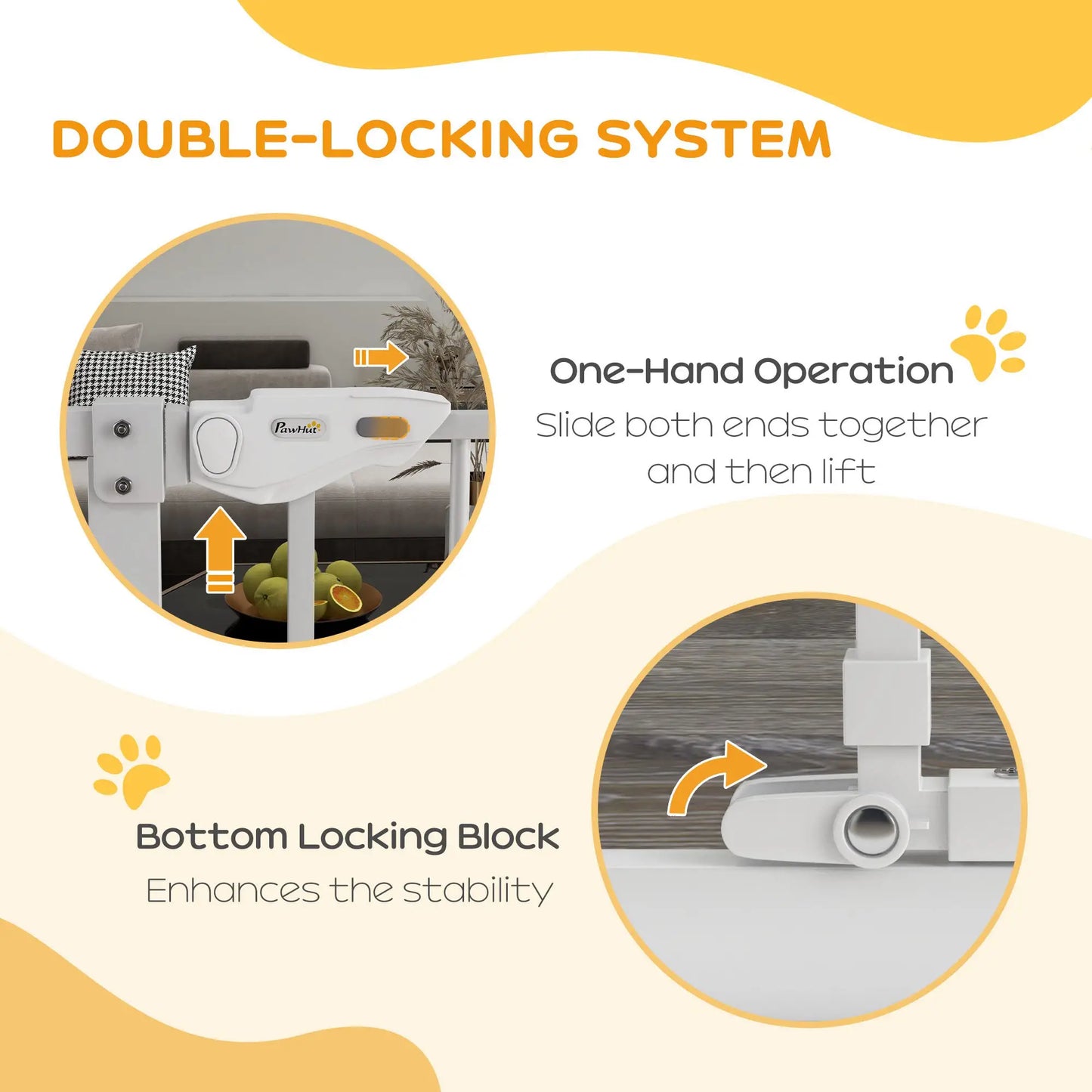 41" Indoor Dog Gate, Easy Open, White Houses, Kennels & Pens at Gallery Canada