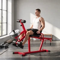 Machine de musculation 3-en-1 pour extension et flexion des jambes, banc de musculation réglable de 660 LBS, rouge
