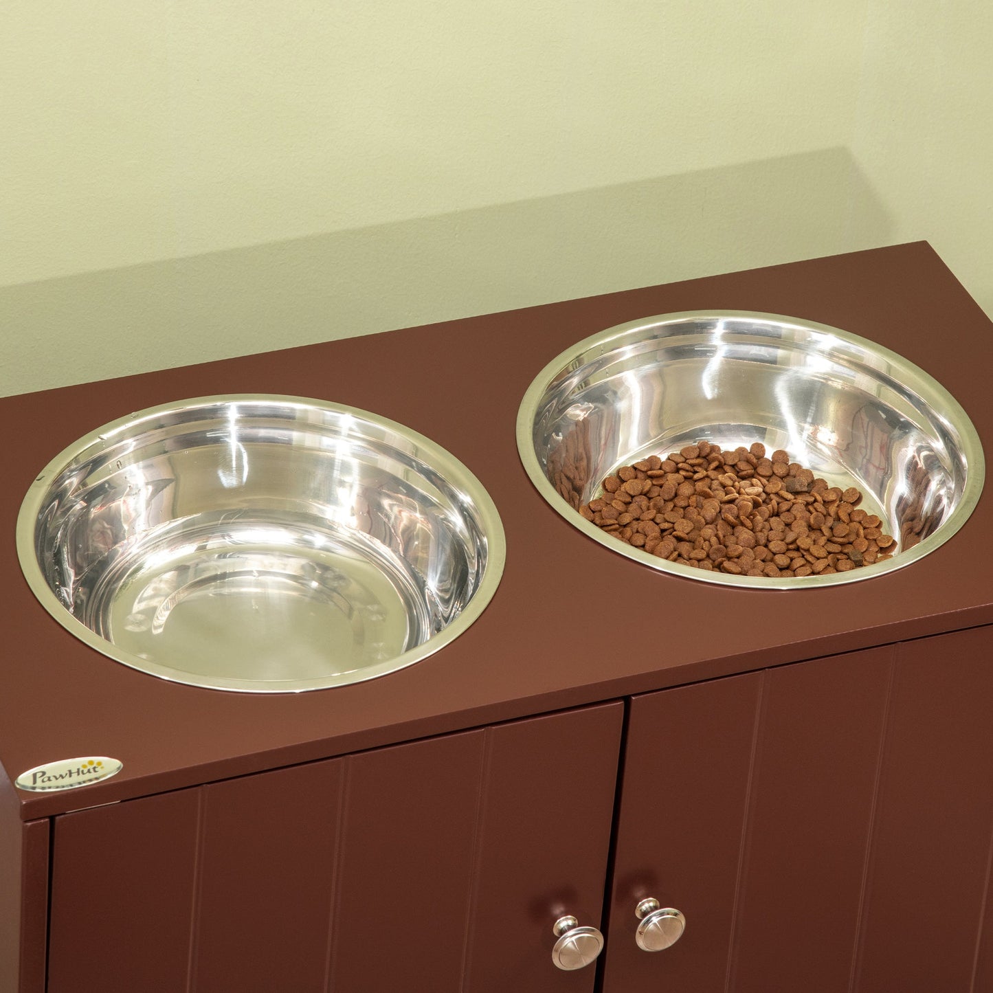 Elevated Dog Bowls, Pet Feeding Station with Stand, Brown at Gallery Canada