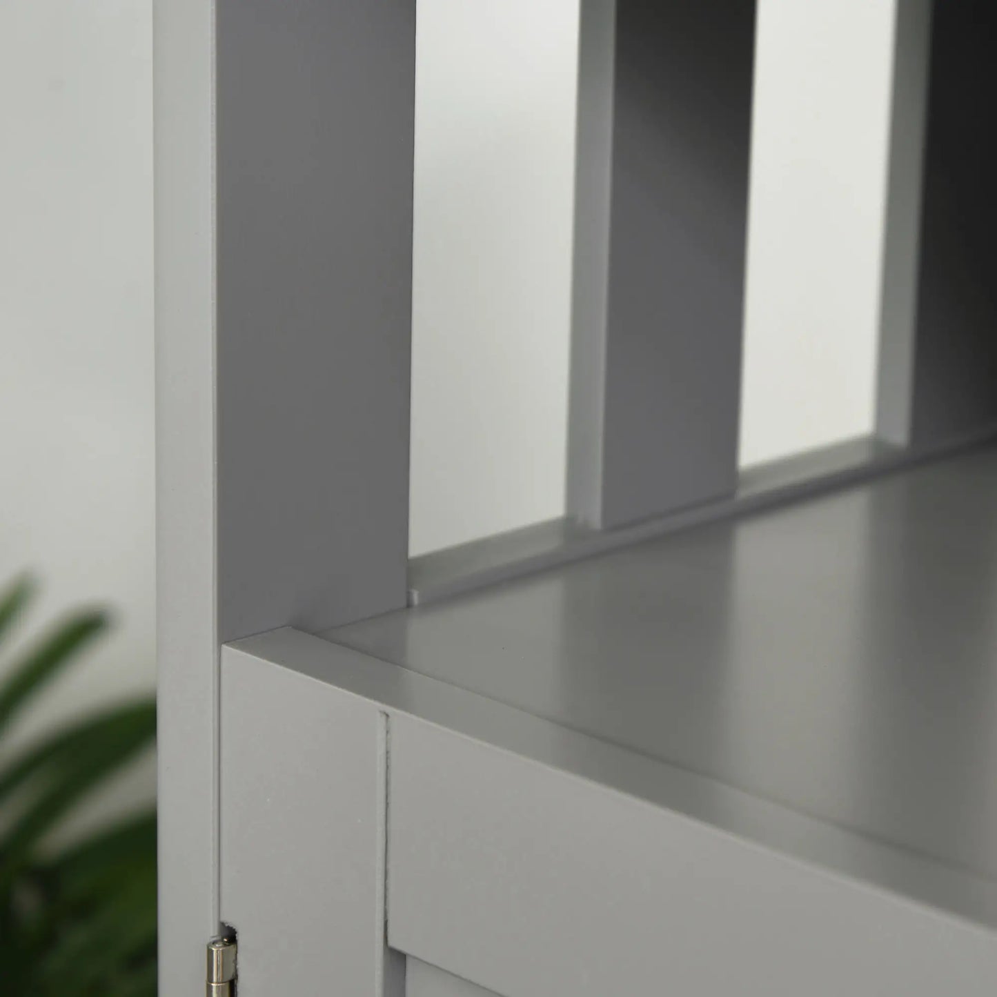 Kitchen Sideboard, Wooden Storage Cabinet, 2-Level, Grey Bar Cabinets at Gallery Canada