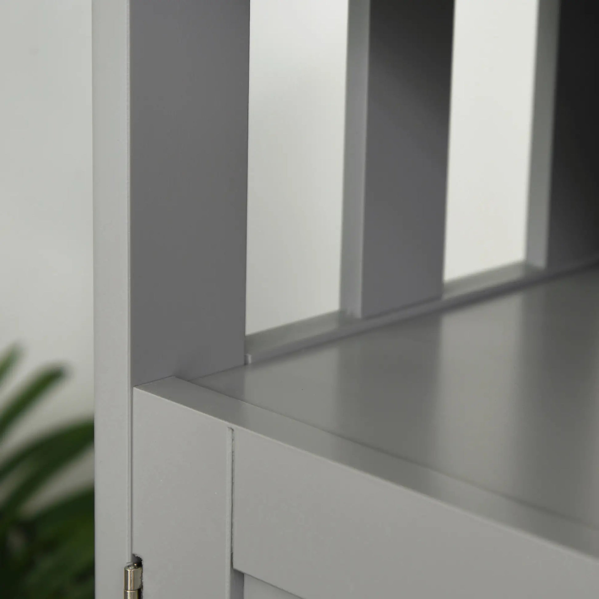 Kitchen Sideboard, Wooden Storage Cabinet, 2-Level, Grey Bar Cabinets at Gallery Canada