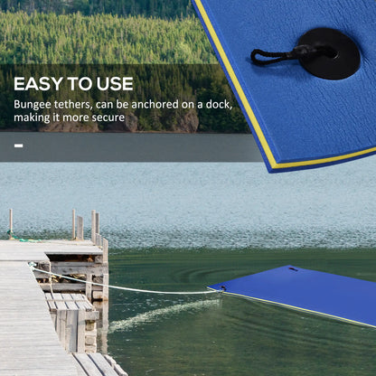 10' x 5' Roll-Up Pool Float Pad, Water Mat for Lakes, Oceans, Pools, Blue Floating Water Mats at Gallery Canada