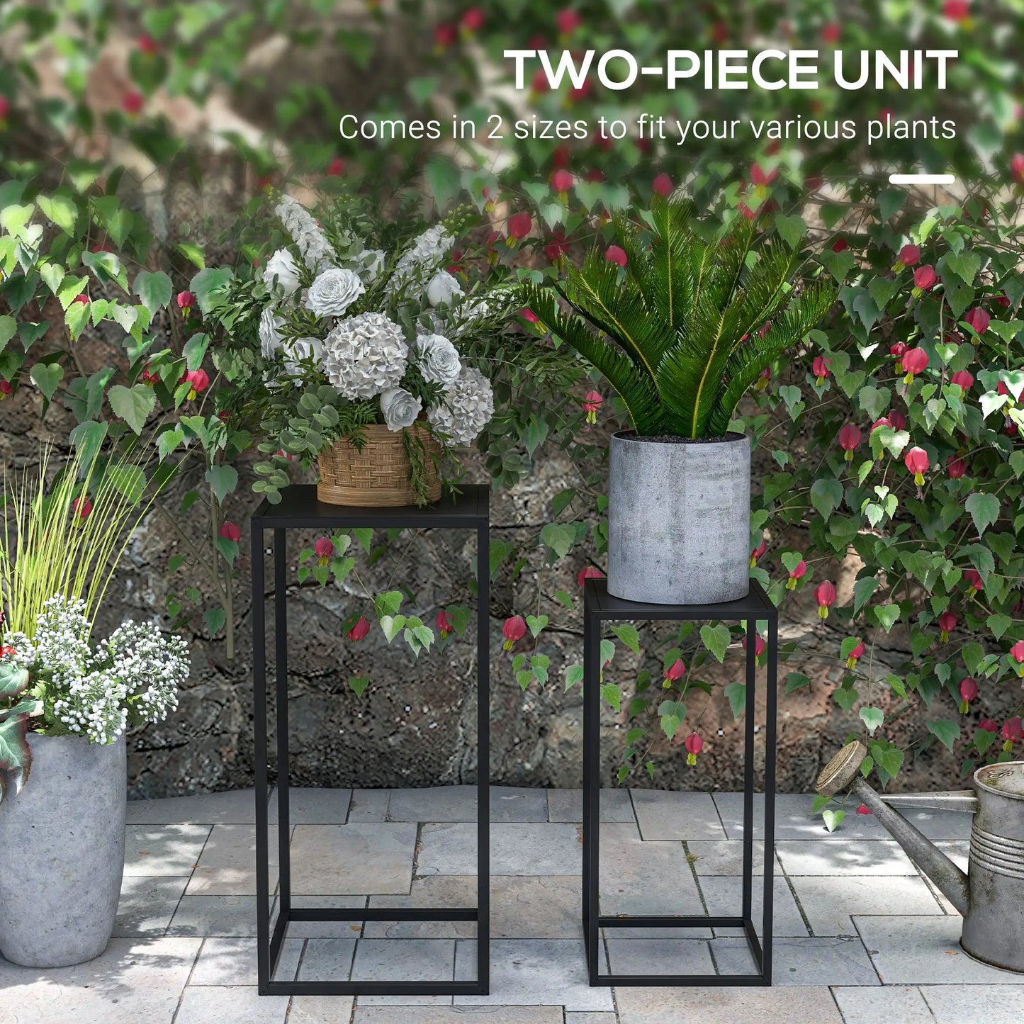 Set of 2 Plant Stands, Decorative Flower Display Holder for Living Room Balcony Plant Stands at Gallery Canada