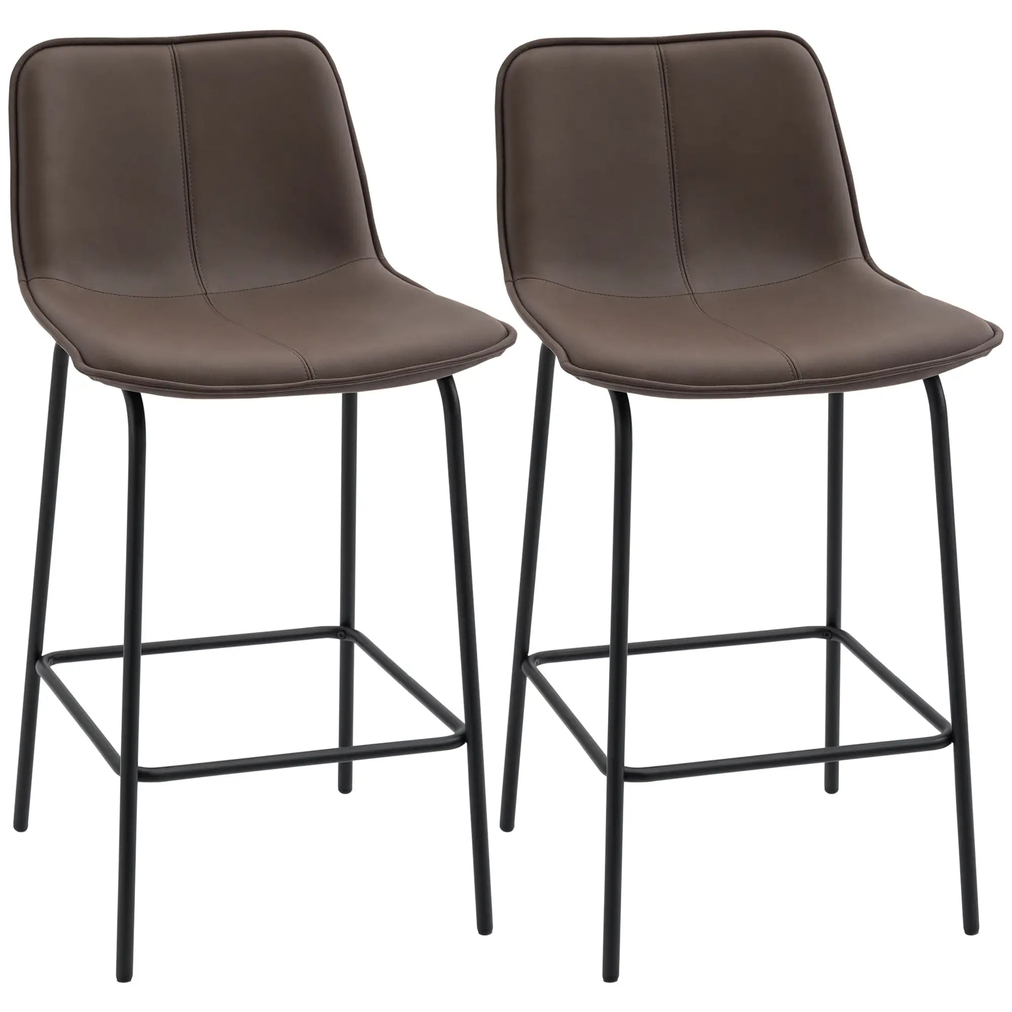 Upholstered Counter Height Bar Stools, Set of 2, 26