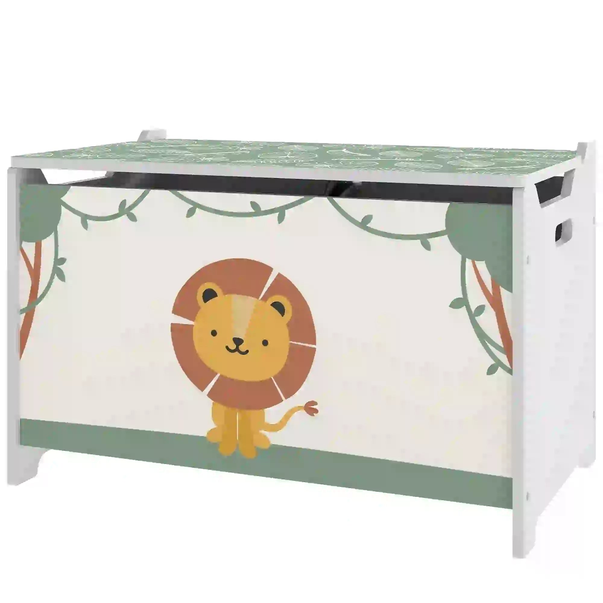 Kids Storage Chest with Lid, Safety Hinges, Green Baby & Kids Storage Green at Gallery Canada