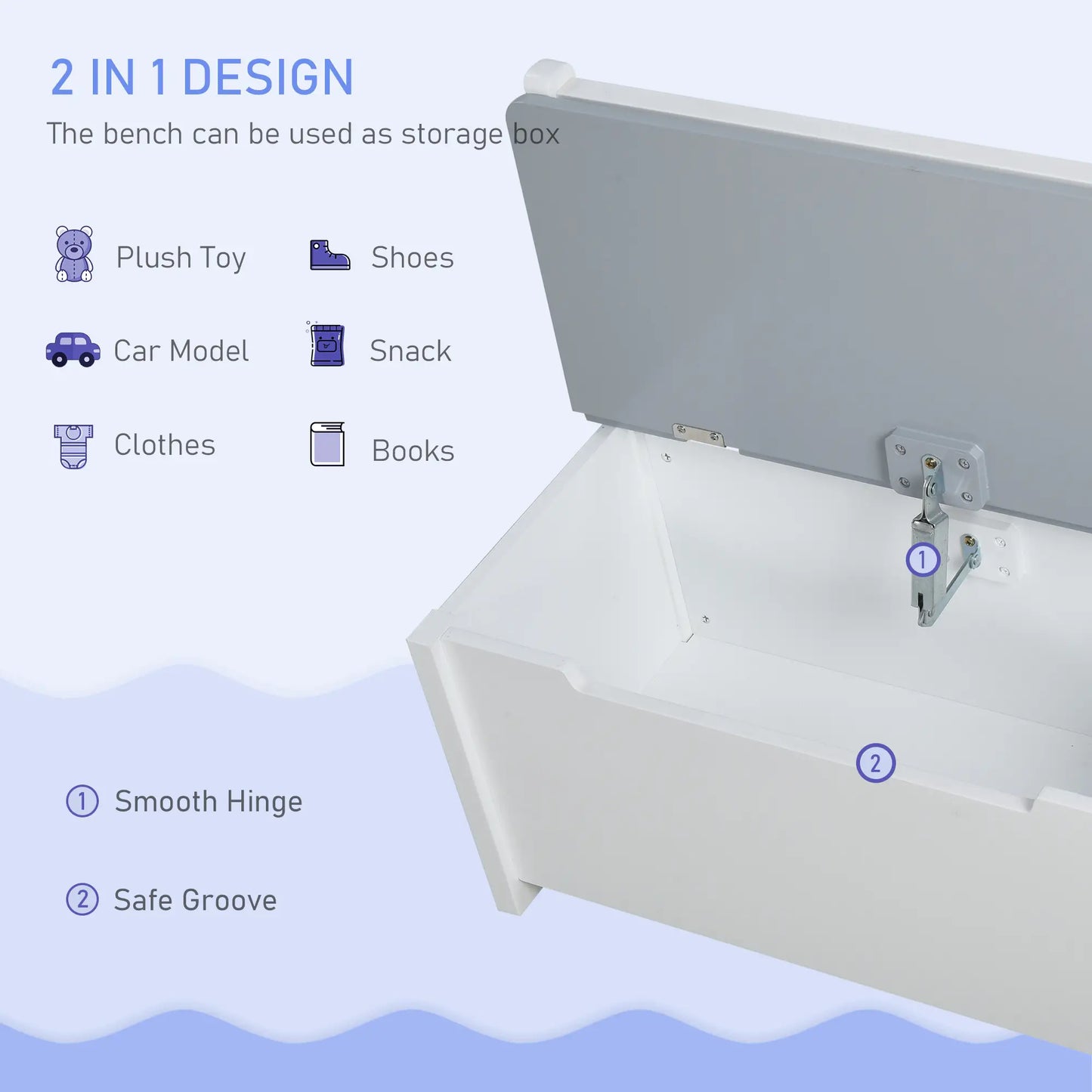 Kids Wood Table, Chair, Bench Set with Storage, 4-Piece Kids Table Sets at Gallery Canada