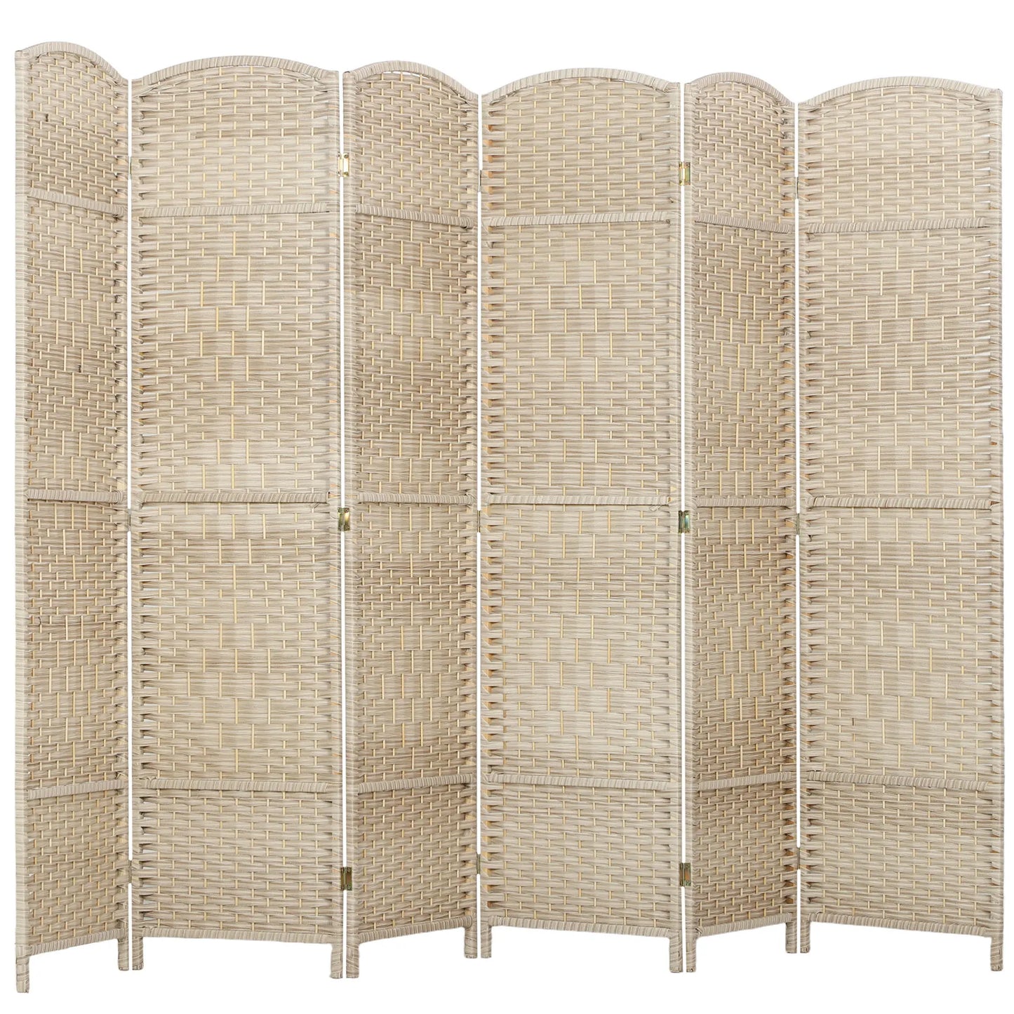 6 Ft Tall Folding Room Divider, 6 Panel Portable Privacy Screen, Light Oak Room Dividers at Gallery Canada