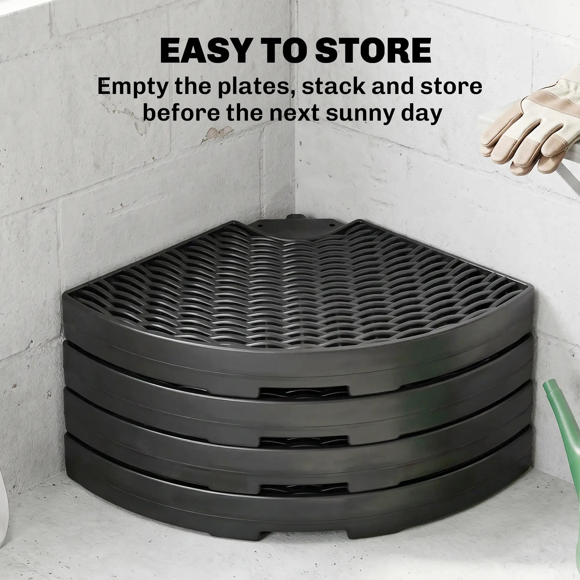 4PCs Cantilever Umbrella Base Weights, Wicker Effect HDPE, Black Umbrella Bases at Gallery Canada