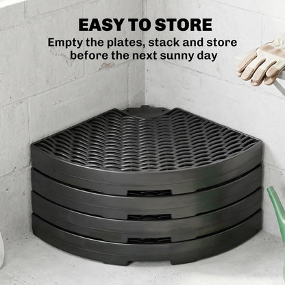 4PCs Cantilever Umbrella Base Weights, Wicker Effect HDPE, Black Umbrella Bases at Gallery Canada