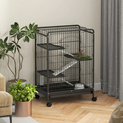 4-Tier Small Animal Cage, Rabbit Ferret Chinchilla Playpen, 24" x 17" x 37" Houses & Habitats at Gallery Canada