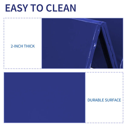 4'x6'x2'' Folding Exercise Mat, Yoga, MMA, Martial Arts, Blue Gymnastics Mats at Gallery Canada