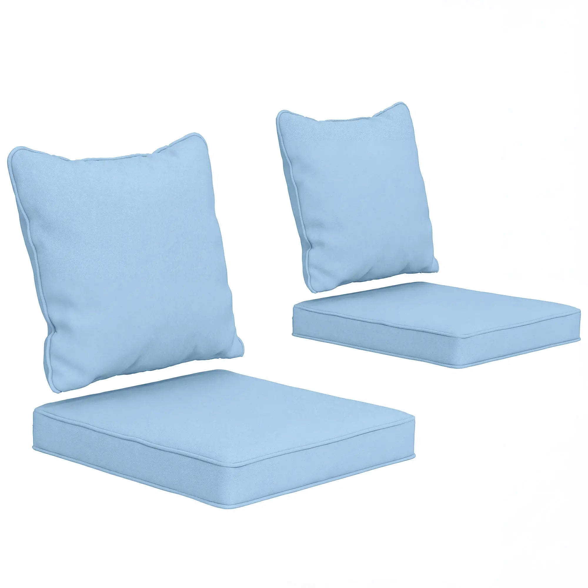 Patio Chair Cushions Set, Replacement Set of 2, Light Blue Patio Chair Cushions at Gallery Canada